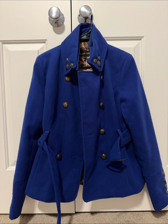 Black Rivet | Jackets & Coats | Black Rivet Cobalt Blue Doublebreasted ...
